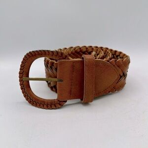 Braided brown belt, size M